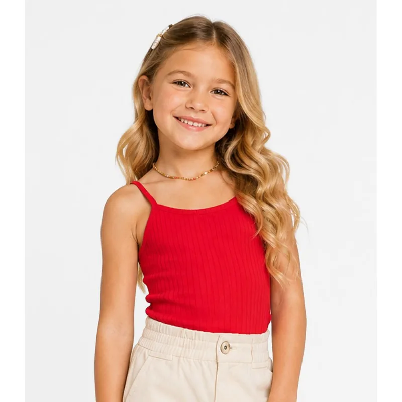 Blusa De Alça Infantil Feminino Trick Nick Vermelho 2