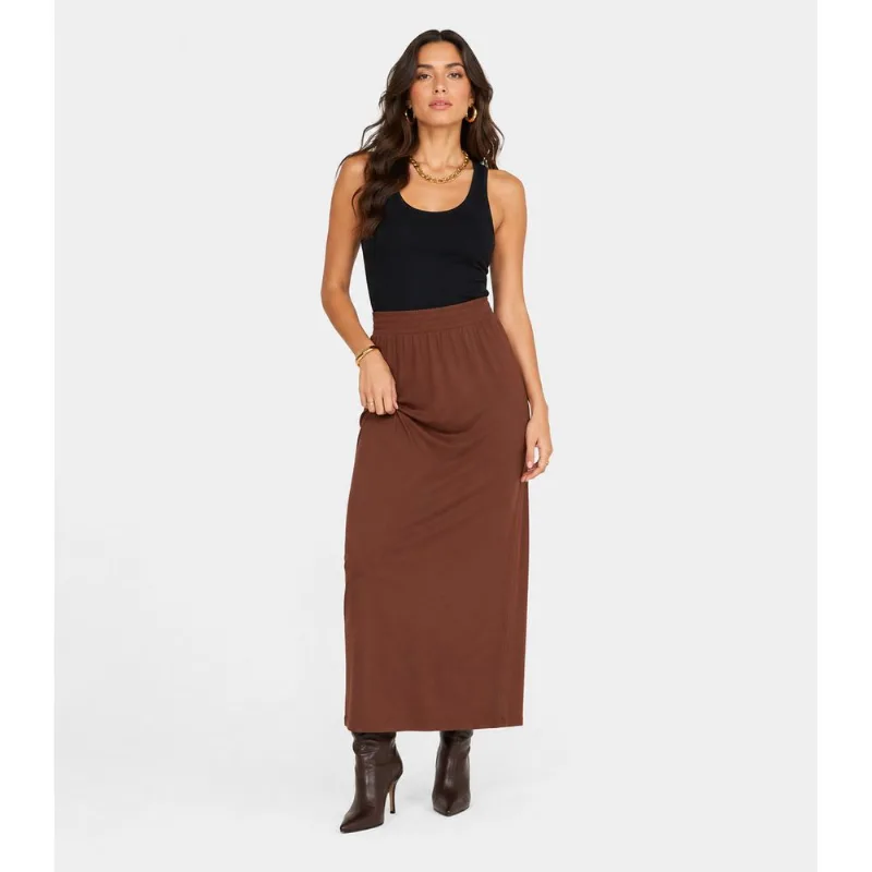 Saia Midi Feminina Select Marrom M