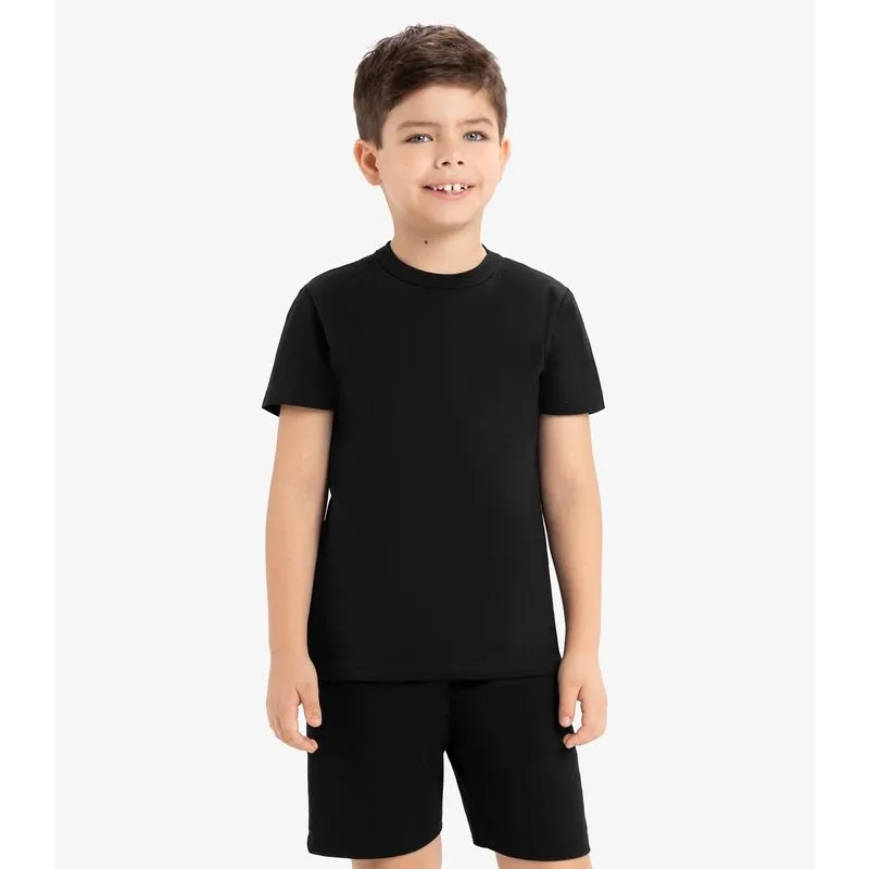 Camiseta Infantil Masculina Básica Rovi Kids Preto 3
