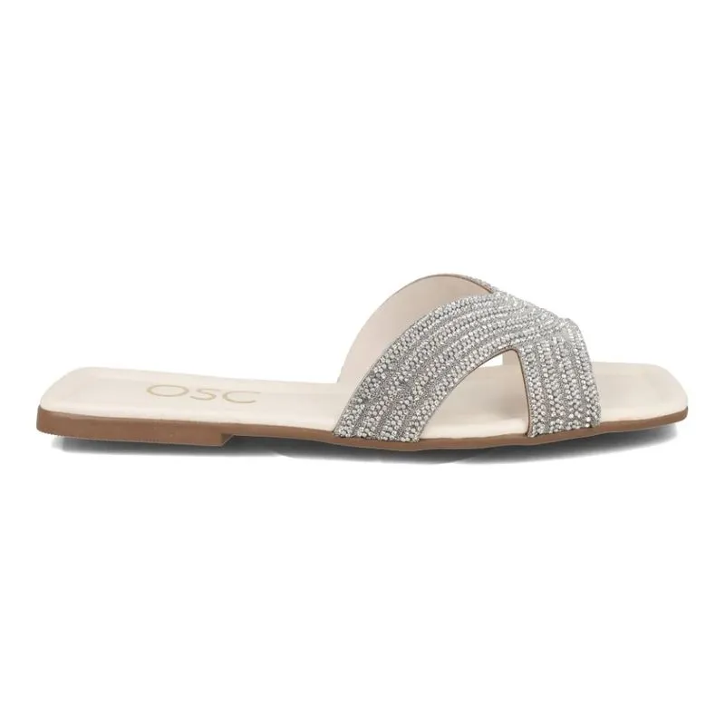 Rasteira Osc Bico Quadrado Feminina Off White 36