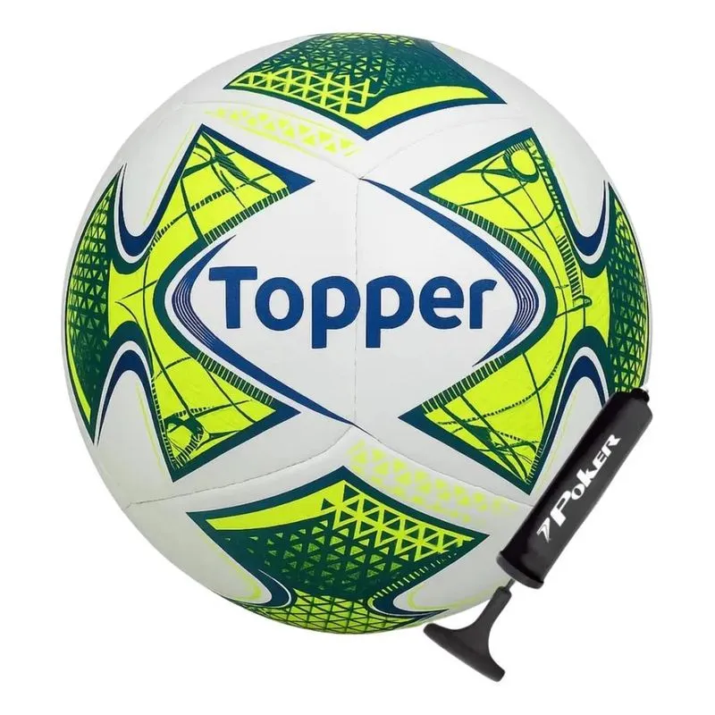 Bola De Futsal Topper Futebol Oficial 22 Tech + Bomba De Ar