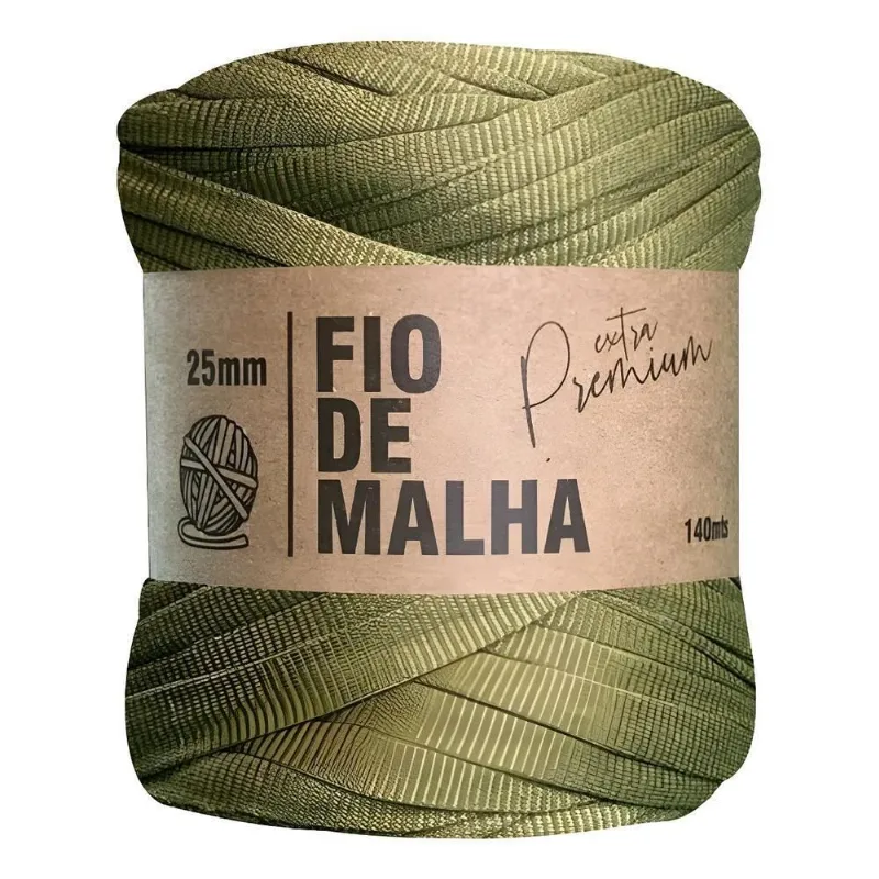Fio De Malha Premium Fischer Para Crochê Verde-musgo