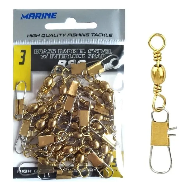 3x Girador Snap Engate Rápido Para Pesca Destorcedor Boia