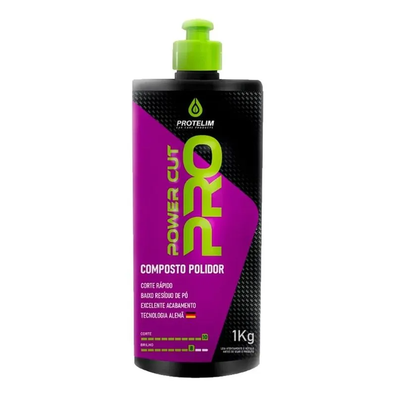 3x Composto Polidor Power Cut Pro Acabamento 1kg Protelim Ca