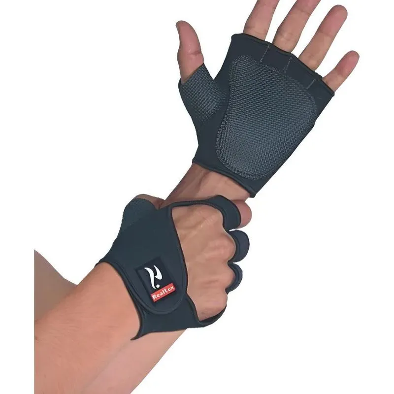 Luva Protetor De Palma Com Polegar Realtex Treino C Preto (g