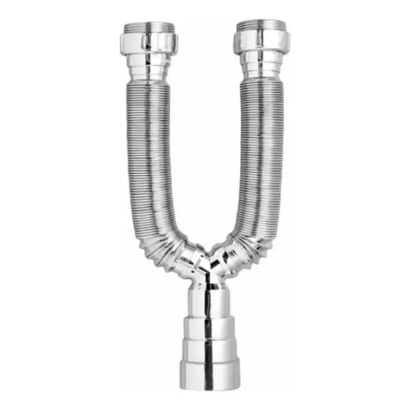 Sifao Duplo Universal Cromado Anel De Vedação Cuba Dupla Cor