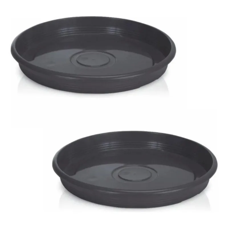 2x Kit 2 Pratos 14 Cm De Diâmetro Para Vasos E Pote De Plant