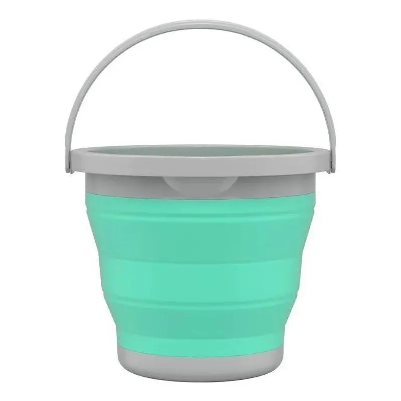5x Balde Retrátil 5 Litros Com Alça Ret3512 Flashlimp Cor Ve