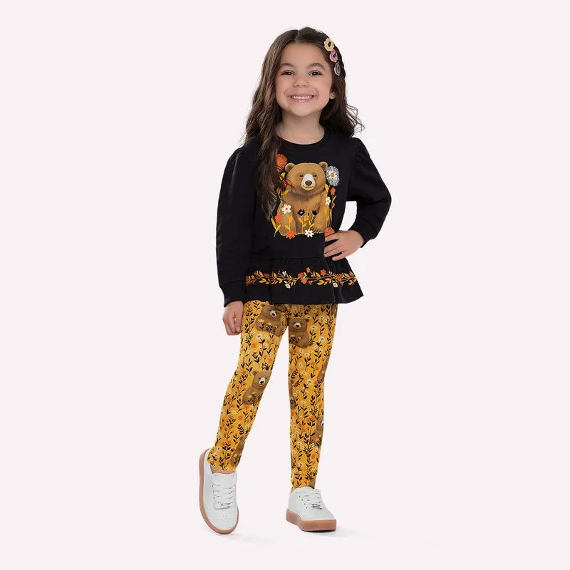 Conjunto Infantil Menina Ursinho Nanai 6000407.9010.6