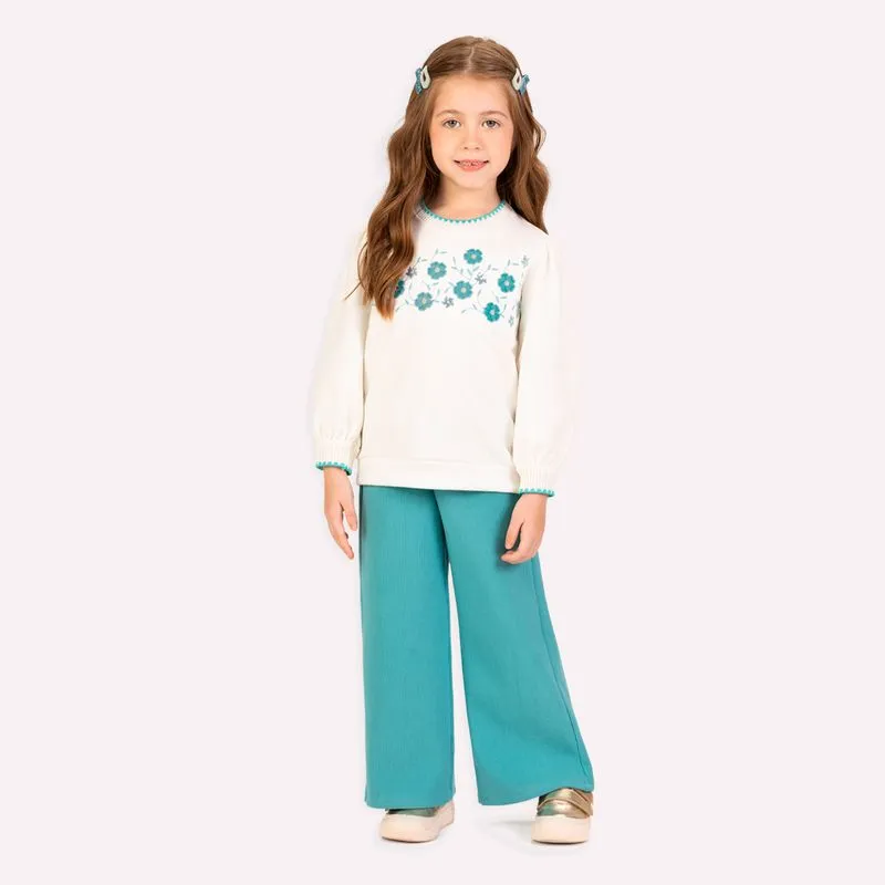 Conjunto Infantil Menina Flores Milon 3000812.0452.2