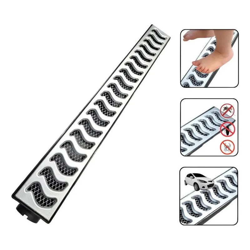 Znubi Grelhas Ralo Linear 6x50cm Continuo Sifonado Anti Inse