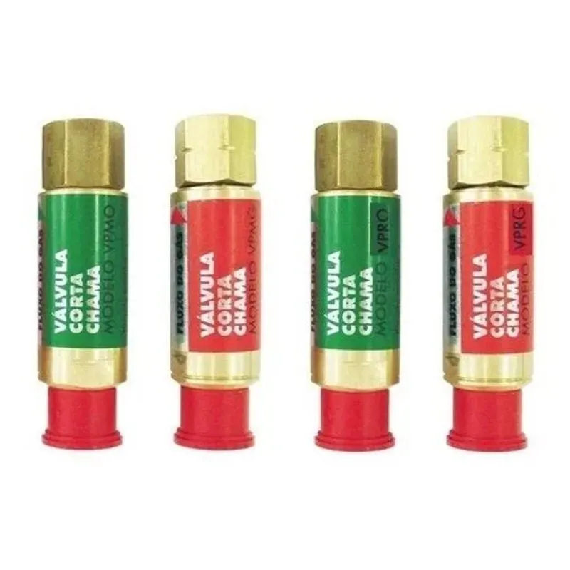 10x Kit 4 Válvula Seca Corta Fogo Chama Oxigênio Acetileno/