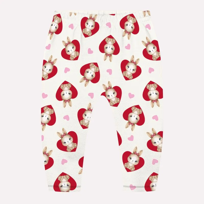 Calça Bebê Menina Coelhinhos Kyly 1001477D2.0452.9A12M