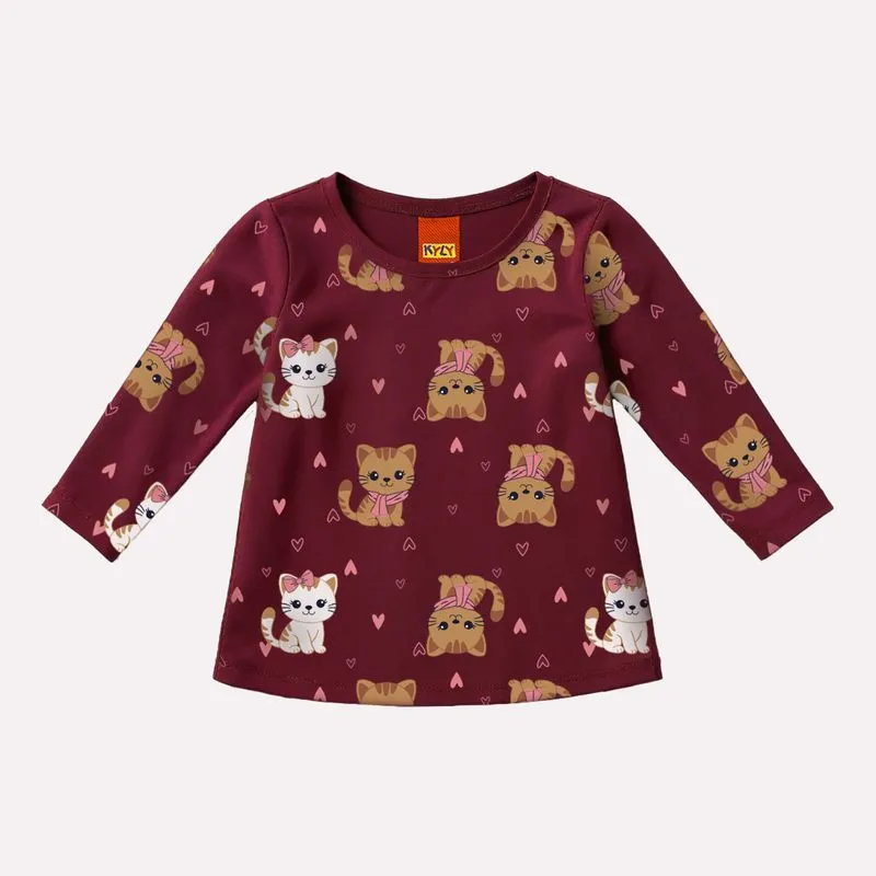 Blusa Infantil Menina Gatinhos Kyly 1001505D1.4960.2