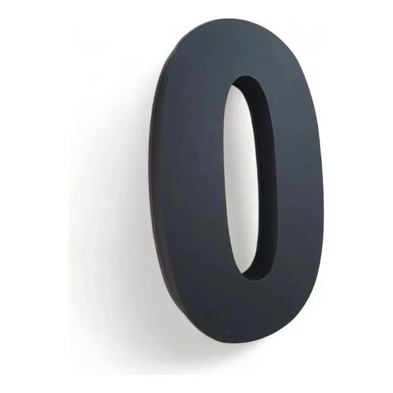 Número Inox Preto Fosco 20cm Corte Laser Moderno Premium