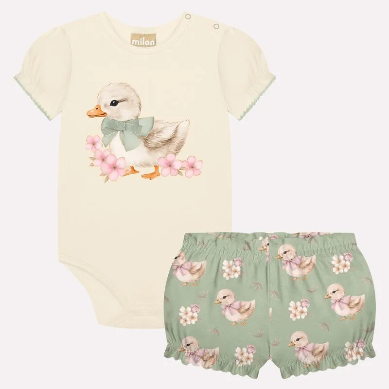 Conjunto Bebê Menina Patinho Milon 2001841.8550.9A12M