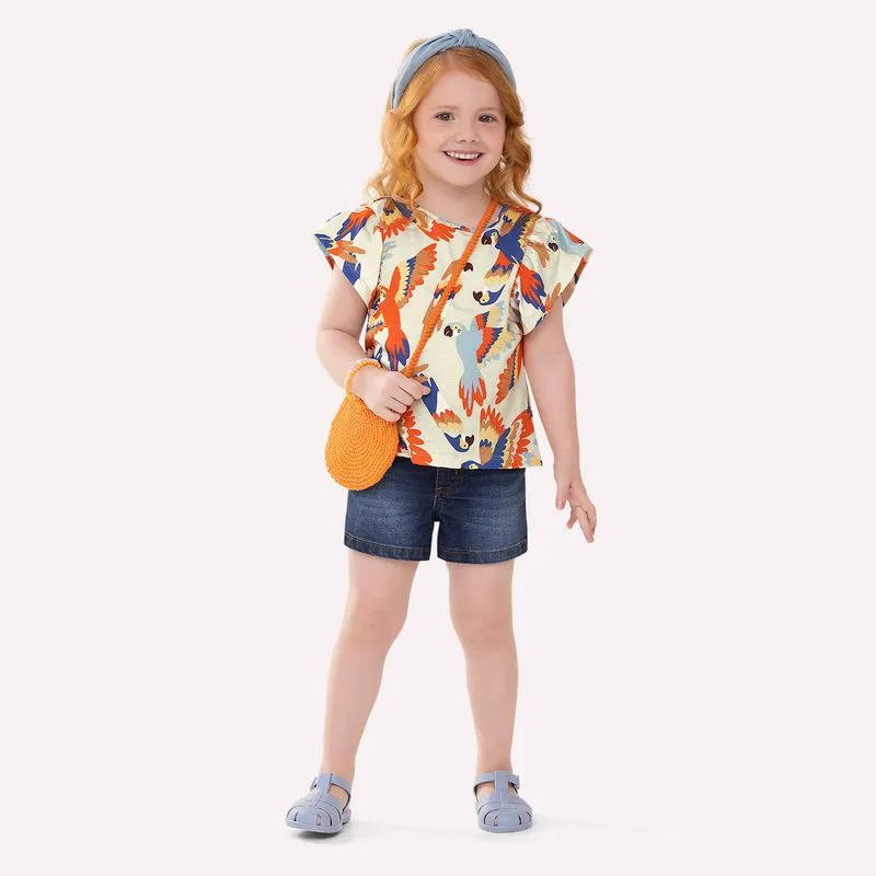 Blusa Infantil Menina Araras Nanai 6000473.8550.2