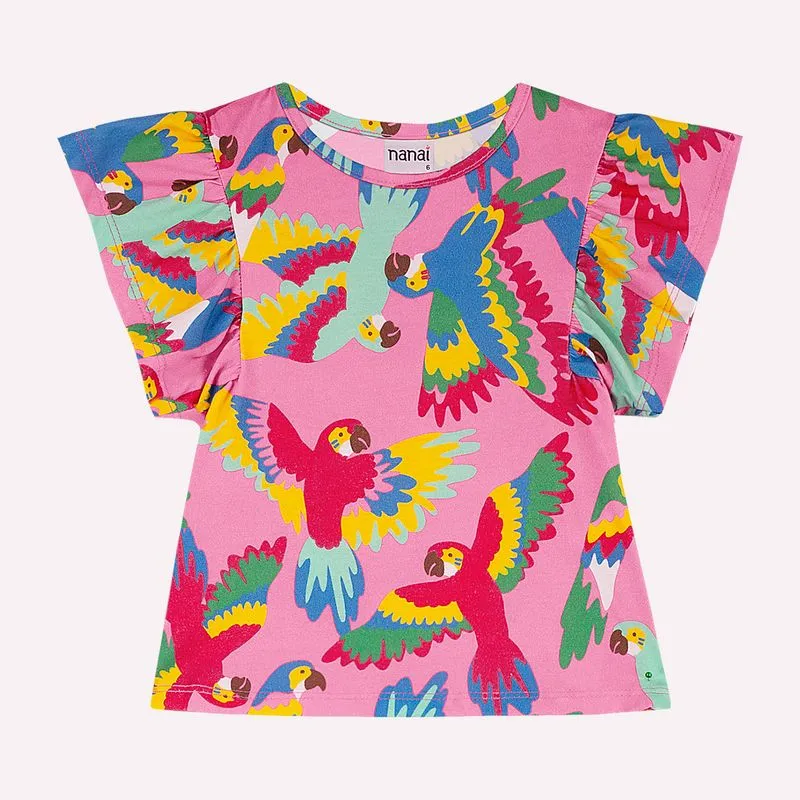 Blusa Infantil Menina Araras Nanai 6000473.40009.4