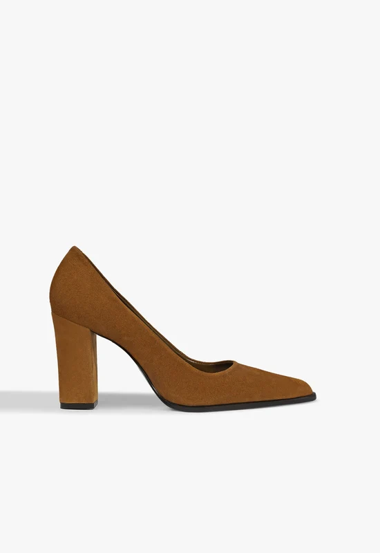 Eleanor Welt Suede Pump 9 / Dried Olive / Suede