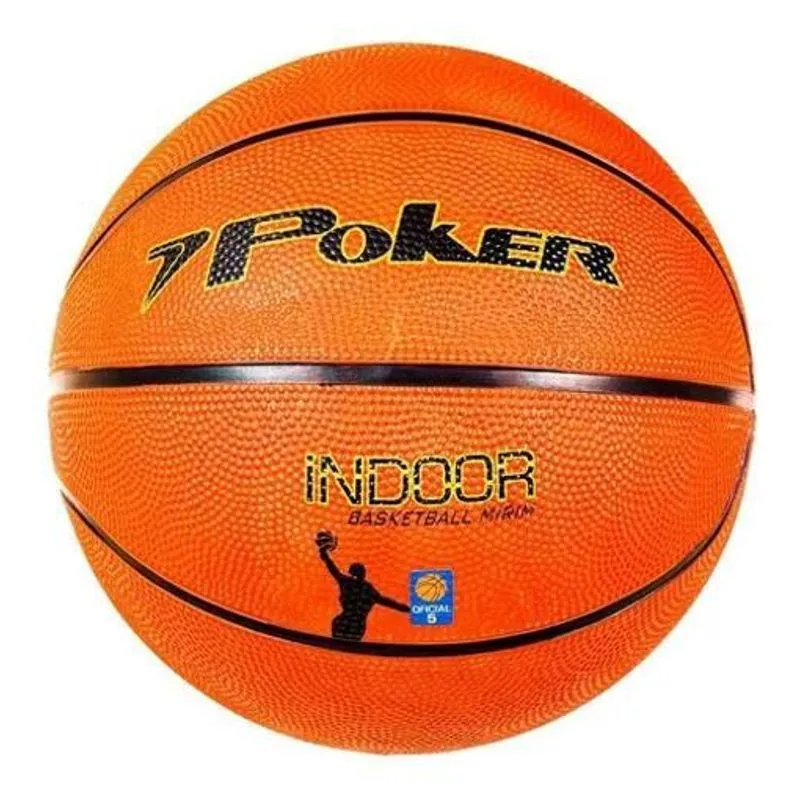 3x Bola De Basquete Mirim Tamanho 5 Poker Cor Laranja