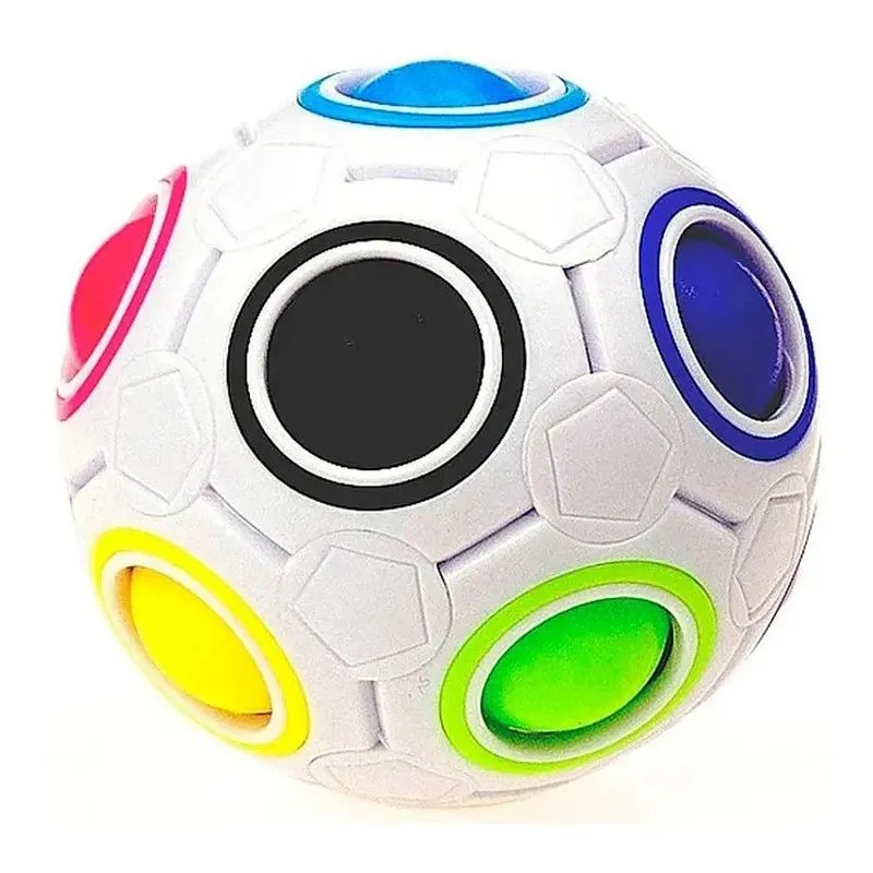 10x Cubo Mágico Bola Fidget Toy Puzzle Rainbow Ball Anti Es