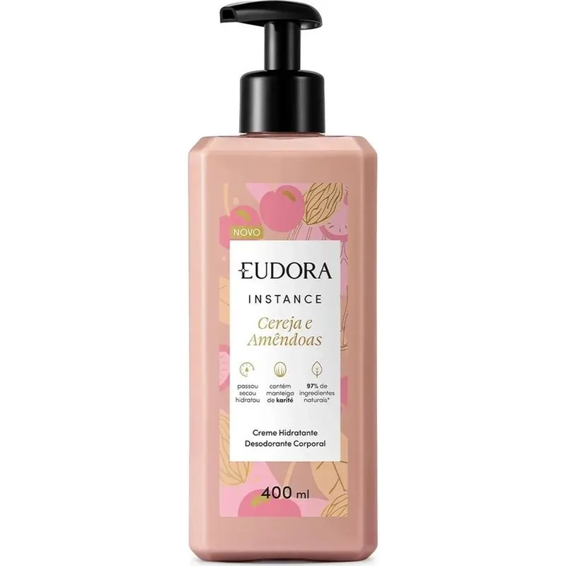 2x Hidratante Corporal Instance Cereja E Amêndoas 400ml- Eud