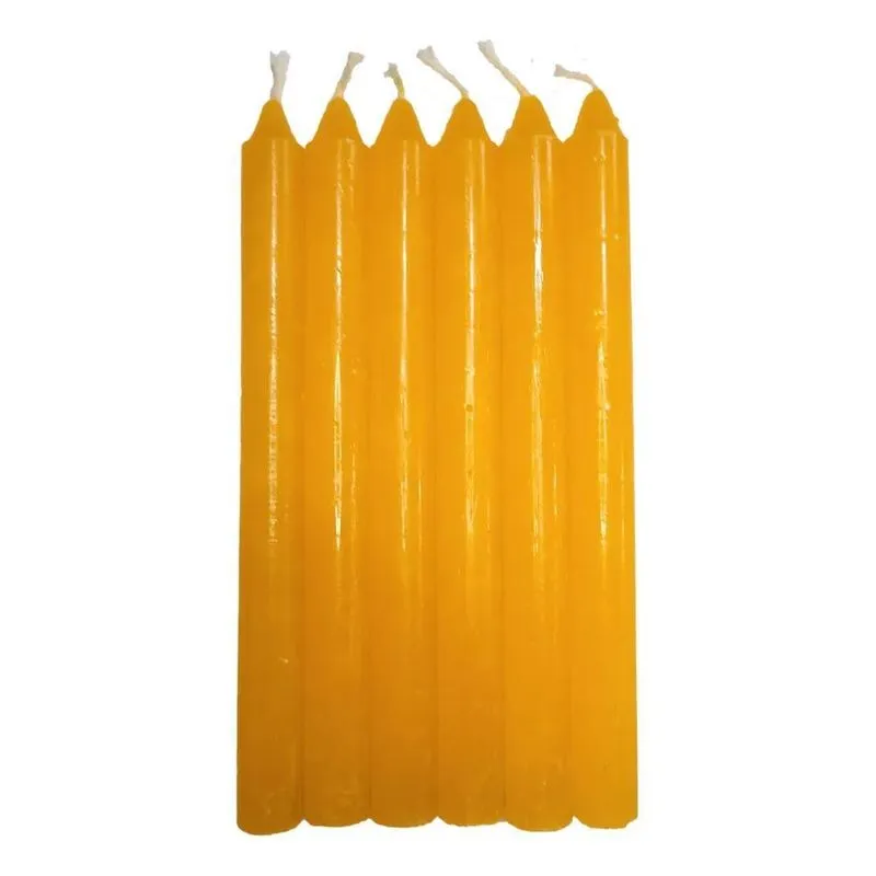 Vela Palito Colorida 1kg: 33un 18cm, 8h Queima. Lu - Laranja