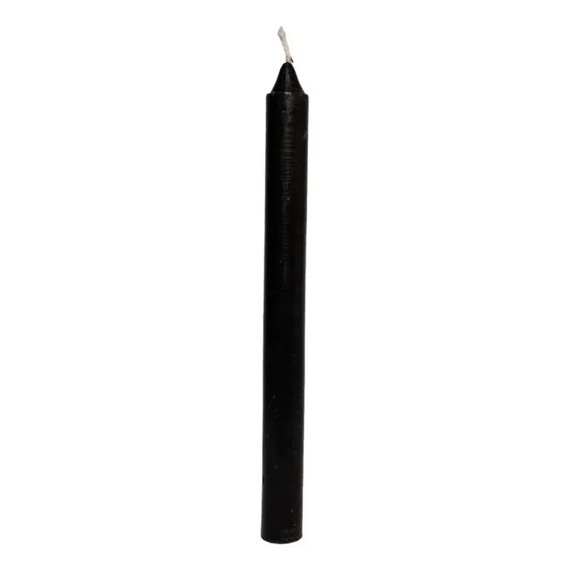 Vela Palito Colorida 1kg: 33un 18cm, 8h Queima. Luz - Preta