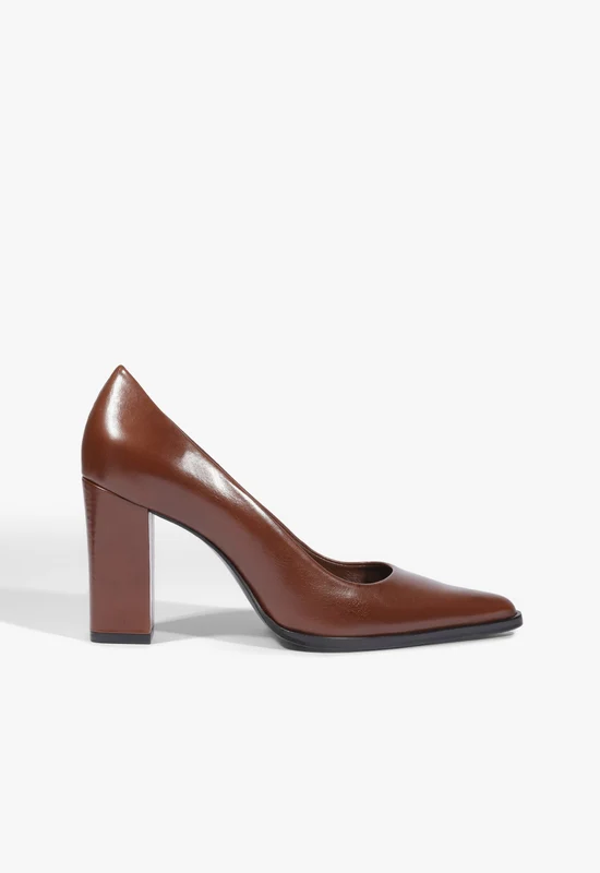 Eleanor Welt Leather Pump 6.5 / Warm Toffee / Leather