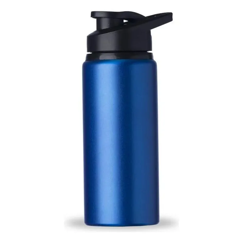 Garrafa Squeeze 600ml Alumínio Água Academia Cor Azul