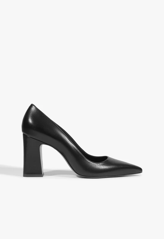 Eleanor Leather Pump 7 / Black / Leather