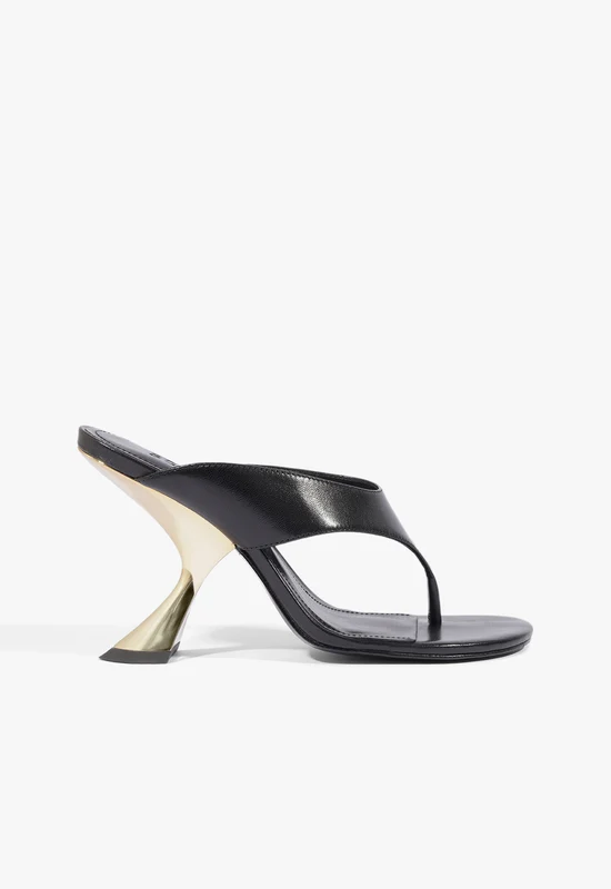 Broadway Leather Sandal 9 / Black / Leather