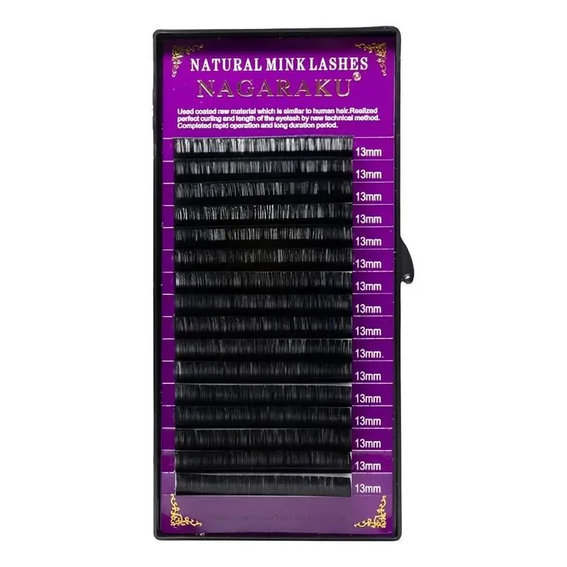 10x Cílios Nagaraku Natural Mink Volume Russo Ou Fio A Fio
