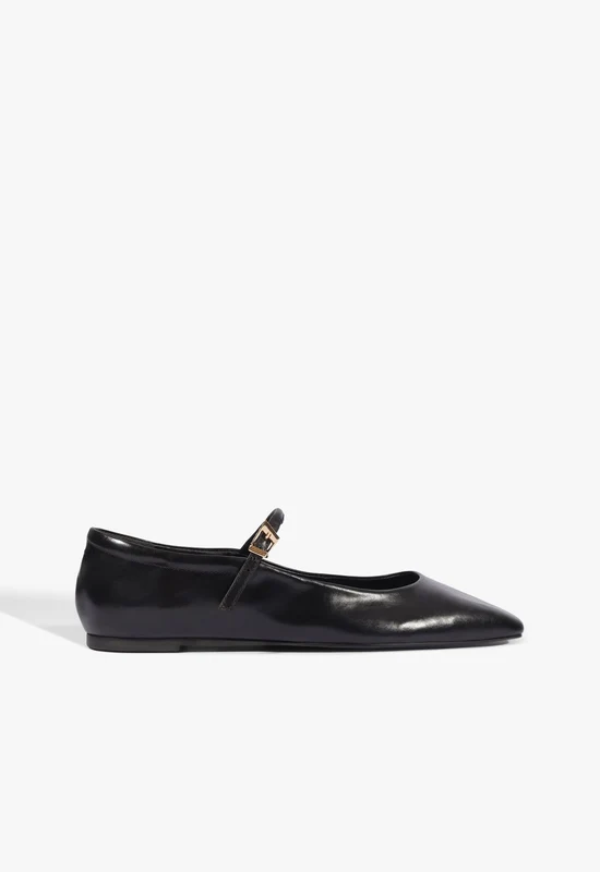 Getty Leather Ballet Flat 7.5 / Black / Leather