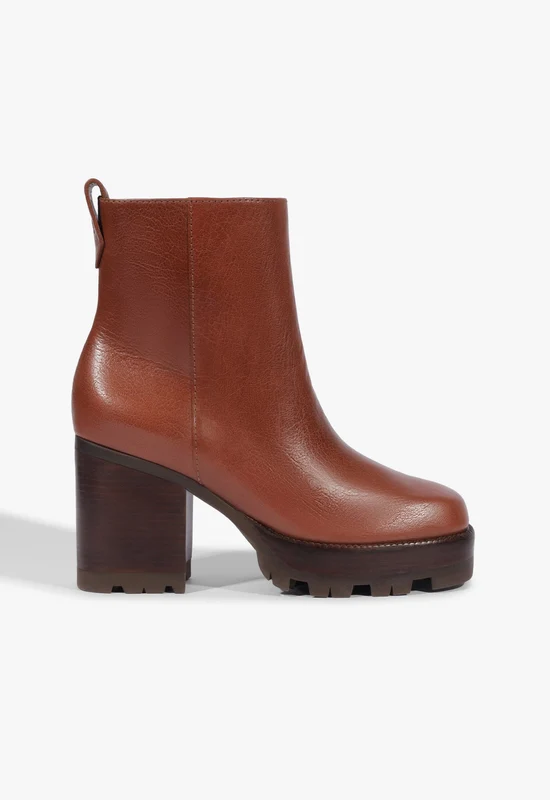 240 Leather Bootie 11 / Warm Toffee / Leather