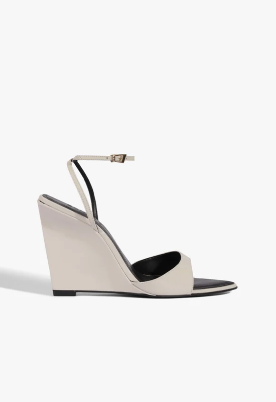 Elodie Patent Sandal 7 / White / Patent