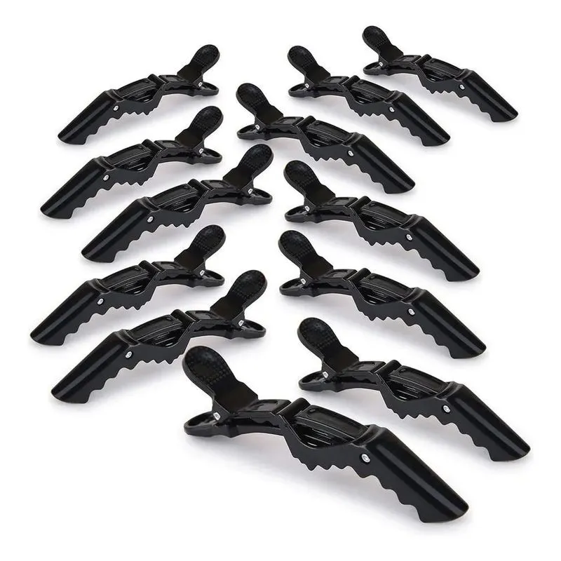 Kit 12 Presilhas Prendedor De Cabelo Bico Jacaré Crocodilo A