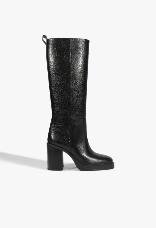 Laurance Up Leather Boot 10.5 / Black / Leather