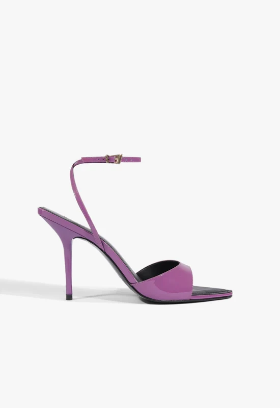 Elodie Buckle Patent Leather Sandal 6.5 / Viola / Patent