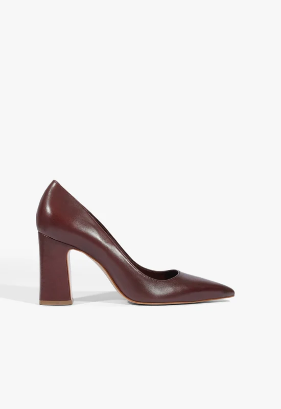 Eleanor Leather Pump 6.5 / Wine Berry / Leather
