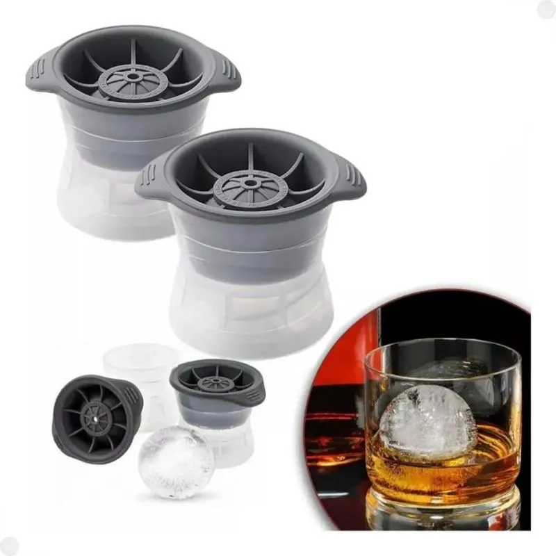 3x Kit 2 Formas De Gelo Redonda Esfera Grande Para Drink Whi
