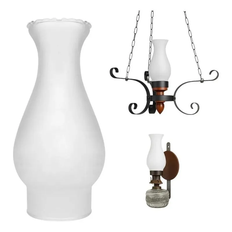 2x Cúpula De Vidro Manga Fosca - Modelo Lampião 6,5 Cm Luxo
