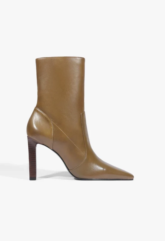 Ulla Leather Bootie 6.5 / Dried Olive / Leather