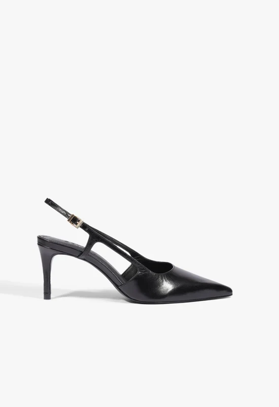 Boris Mid Leather Pump 6.5 / Black / Leather