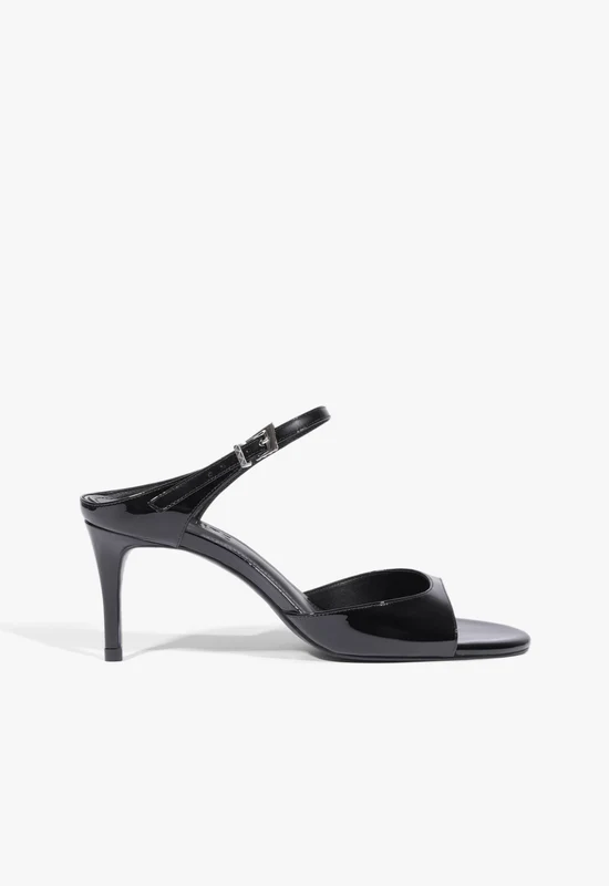 Lyra Mid Patent Leather Sandal 6 / Black / Patent