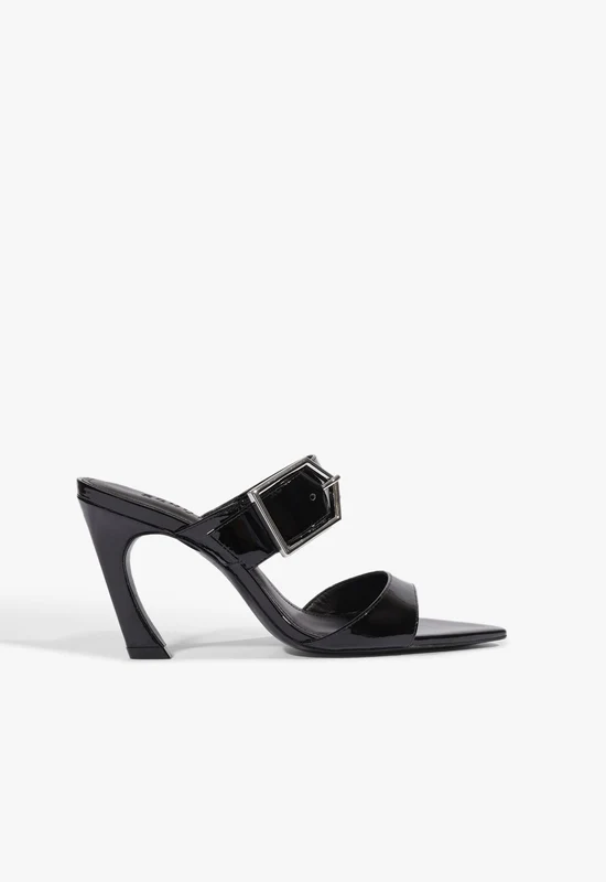 Venus Mule Patent Leather Sandal 5.5 / Black / Patent