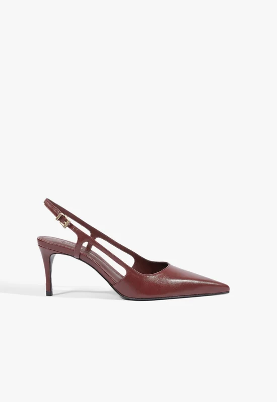 Boris Mid Leather Pump 10 / Wine Berry / Leather