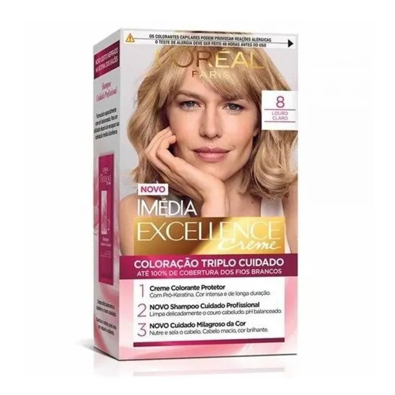 2x Tinte L'oréal Paris Tintura Imedia Loreal Tom Louro Claro