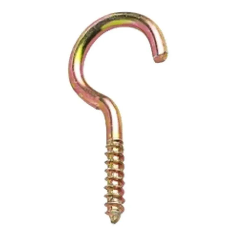 3x Kit 100 Gancho Rosca Madeira Aberto 14 X 30mm Bicromatiza