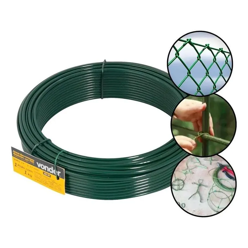 10x Arame Galvanizado Revestido Em Pvc Bwg 12 14 16 18 20''